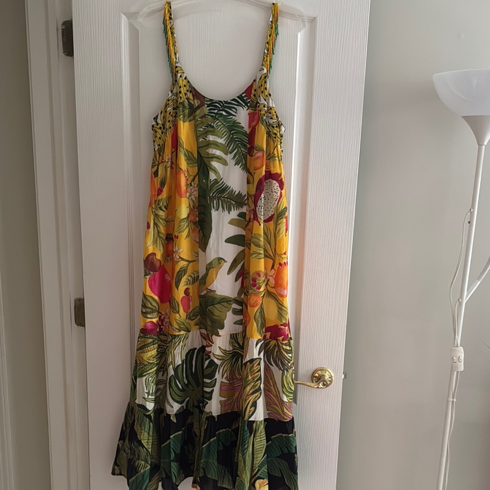 Tropical Print Maxi Dress